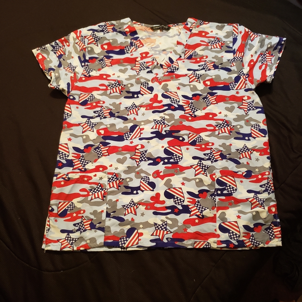 Lot of 3 Cassandra O scrub tops
